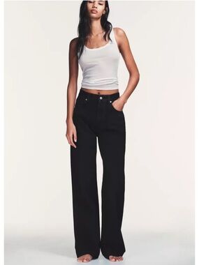 NWT- ZARA TRF HIGH WAIST WIDE LEG JEANS